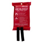 Fire blanket 120x120 cm 2-sided silicone coated
